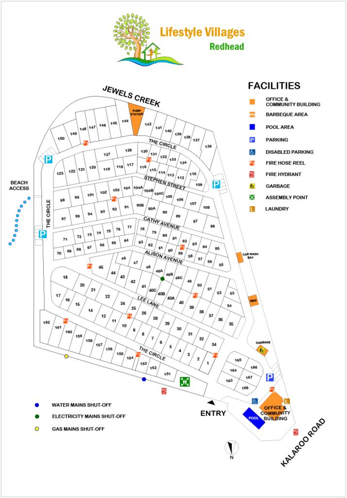 Lifestyle-Parks-Redhead-Site-Map