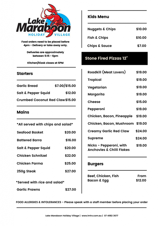 BIG4-Lake-Maraboon-Cafe-Menu